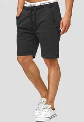 Indicode Chinoshorts Kelowna Dunkelgrau/Schwarz/Grau/Khaki