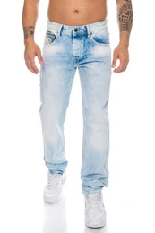 Regular-fit-Jeans Herren Jeans Hose mit dezenten Nhten im schlichten Look Jeans mit dezenten Nhten