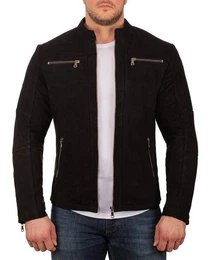 Lederjacke Herren WILDLEDER Jacke 20RS21LUX (1-St) im Casual Look mit Zipper