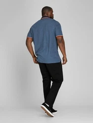 Jack & Jones Poloshirt Fit Polo Shirt JJEPAULOS Sommer Hemd Pique (1-tlg) (3615) Blau (3615)
