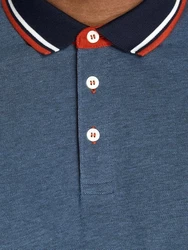 Jack & Jones Poloshirt Fit Polo Shirt JJEPAULOS Sommer Hemd Pique (1-tlg) (3615) Blau (3615)