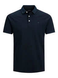 Jack & Jones Poloshirt Fit Polo Shirt JJEPAULOS Sommer Hemd Pique (1-tlg) (3615) Navy (3615)