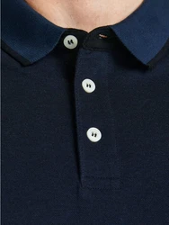 Jack & Jones Poloshirt Fit Polo Shirt JJEPAULOS Sommer Hemd Pique (1-tlg) (3615) Navy (3615)