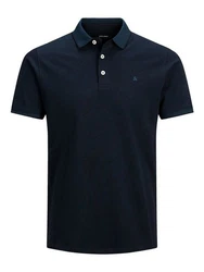 Jack & Jones Poloshirt Fit Polo Shirt JJEPAULOS Sommer Hemd Pique (1-tlg) (3615) Navy (3615)