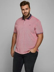 Jack & Jones Poloshirt Fit Polo Shirt JJEPAULOS Sommer Hemd Pique (1-tlg) (3615) Rot (3615)