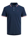 Jack & Jones Poloshirt Fit Polo Shirt JJEPAULOS Sommer Hemd Pique (1-tlg) (3615) Dunkelblau