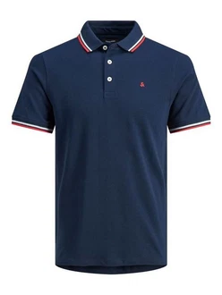 Jack & Jones Poloshirt Fit Polo Shirt JJEPAULOS Sommer Hemd Pique (1-tlg) (3615) Dunkelblau Jack & Jones Poloshirt Fit Polo Shirt JJEPAULOS Sommer Hemd Pique (1-tlg) (3615) Dunkelblau