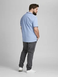 Jack & Jones Poloshirt Fit Polo Shirt JJEPAULOS Sommer Hemd Pique (1-tlg) (3615) Hellblau