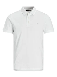 Poloshirt Polo Shirt JJEPAULOS Sommer Hemd Kragen Pique Cotton (1-tlg) 3613 in Wei-2