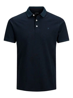 Jack & Jones Poloshirt JJEPAULOS POLO SS NOOS Dunkelblau (3613)