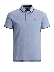 Jack & Jones Poloshirt JJEPAULOS POLO SS NOOS Hellblau (3613)