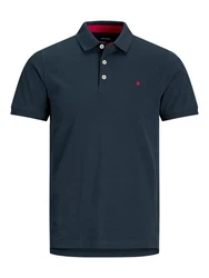 Jack & Jones Poloshirt JJEPAULOS POLO SS NOOS navy / rot
