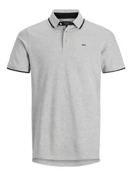 Jack & Jones Poloshirt JJEPAULOS POLO SS NOOS Light Grey Melange