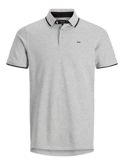 Jack & Jones Poloshirt JJEPAULOS POLO SS NOOS Light Grey Melange