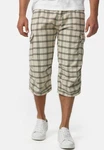Indicode Herren Nicolas Check 3/4 Cargo Shorts Khaki/Beige