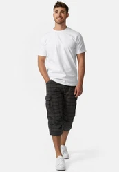 Indicode Herren Nicolas Check 3/4 Cargo Shorts 