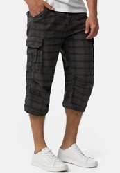Indicode Herren Nicolas Check 3/4 Cargo Shorts 