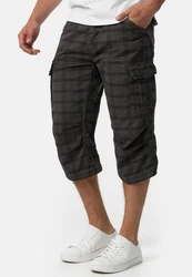 Indicode Herren Nicolas Check 3/4 Cargo Shorts 