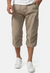 Indicode Herren Nicolas Check 3/4 Cargo Shorts Khaki/Beige