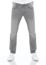 Tapered-fit-Jeans Herren Jeanshose Real X Oregon Tapered K Slim Fit Denim Hose mit Stretch