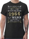 Shirtracer T-Shirt Mitglied im Club der alten Wilden (1964) Creme/Schwarz/Silber/Gold/Lila