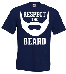 Youth Designz T-Shirt RESPECT THE BEARD Herren T-Shirt Blau/Dunkelblau/Hellblau