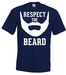 Youth Designz T-Shirt RESPECT THE BEARD Herren T-Shirt Blau/Dunkelblau/Hellblau