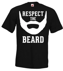 Youth Designz T-Shirt RESPECT THE BEARD Herren T-Shirt Braun/Schwarz/Hellblau/Rot