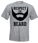Youth Designz T-Shirt RESPECT THE BEARD Herren T-Shirt Dunkelgrau/Grau/Braun/Hellblau/Rot