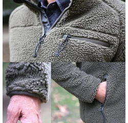Brandit Strickpullover Troyer Teddyfleece Schwarz