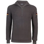 BWuM Strickpullover Troyer Hellgrau/Dunkelgrau/Grau