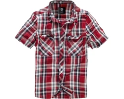Brandit Roadstar Shirt Kurzarmhemd Rot/Dunkelrot/Bordeaux/Braun