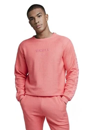 Sweater Crewneck L/S LOOP BACK EMBROIDERED SWEATER SS19125 Pink
