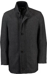 Wolljacke Wolljacke mit Strukturmuster anthrazit