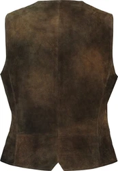 Spieth & Wensky Lederweste Plain Braun/Dunkelbraun/Dunkelgrün/Beige/Grau
