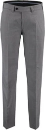 Stoffhose Tiefbund Schurwoll-Stretch-Hose grau