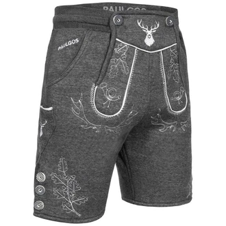 PAULGOS Trachtenhose Herren Jogginghose Design Lederhose Kurz Sweathose Bermuda Shorts (JOK5) JOK5