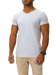 Joe Franks T-Shirt HIGH mit V-Ausschnitt (1-tlg) Grau/Hellgrau
