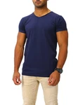 Joe Franks T-Shirt HIGH mit V-Ausschnitt (1-tlg) Dunkelblau/Blau