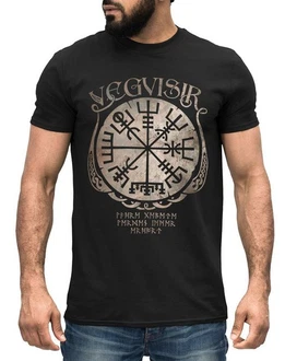 Neverless Herren T-Shirt Vegvisir Runenkompass