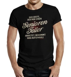 T-Shirt Geschenk fr den lteren Herrn oder zum Ruhestand - Seniorenteller