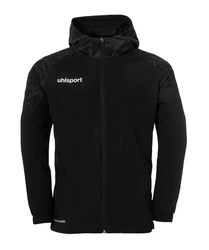 uhlsport Sweatjacke Goal 25 Evo Woven Kapuzenjacke Dunkelrot/Schwarz/Gelb/Hellblau/Weiß