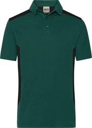 James & Nicholson Poloshirt Herren Workwear Polo Dunkelgrün/Grün