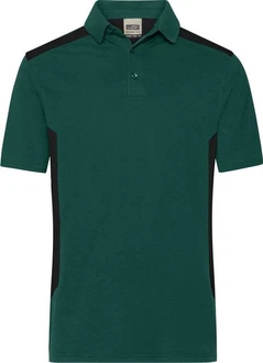 James & Nicholson Poloshirt Herren Workwear Polo Dunkelgrün/Grün