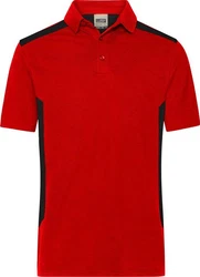James & Nicholson Poloshirt Herren Workwear Polo Rot/Dunkelrot