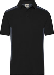 James & Nicholson Poloshirt Herren Workwear Polo Dunkelblau/Schwarz/Grau