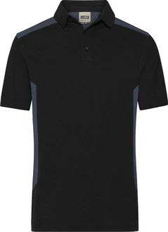 James & Nicholson Poloshirt Herren Workwear Polo Dunkelblau/Schwarz/Grau