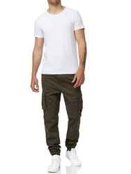 Tazzio Cargohose A300 Regular Fit Khaki/Dunkelgrün