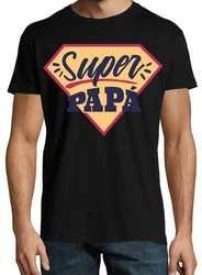Youth Designz T-Shirt Super Papa Herren Shirt Schwarz/Rosa/Braun/Dunkelblau/Grün/Grau/Hellblau/Gelb