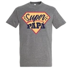 Youth Designz T-Shirt Super Papa Herren Shirt Grau/Silber/Hellgrau/Dunkelgrau/Rot/Gelb